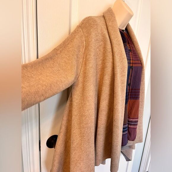 ZARA KNIT Unique Cozy Tan & Grey Cardigan Sweater! 🔥 - Picture 2 of 3